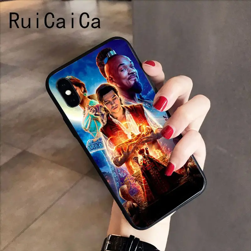 RuiCaiCa Aladdin обложка фильма черный мягкий чехол для телефона iPhone 5 5Sx 6 7 7plus 8 8Plus X XS MAX XR