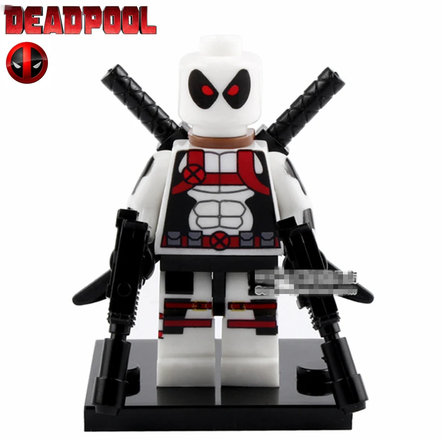 Одна продажа белый Дэдпул Уэйд т. Wilson SUPER HEROES Мстители сборные модели Minifig DIY