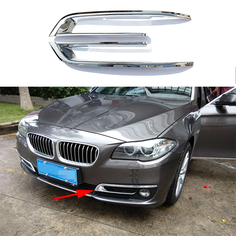 2x Хром ABS передний противотуманный светильник декоративная отделка рамка для BMW 5