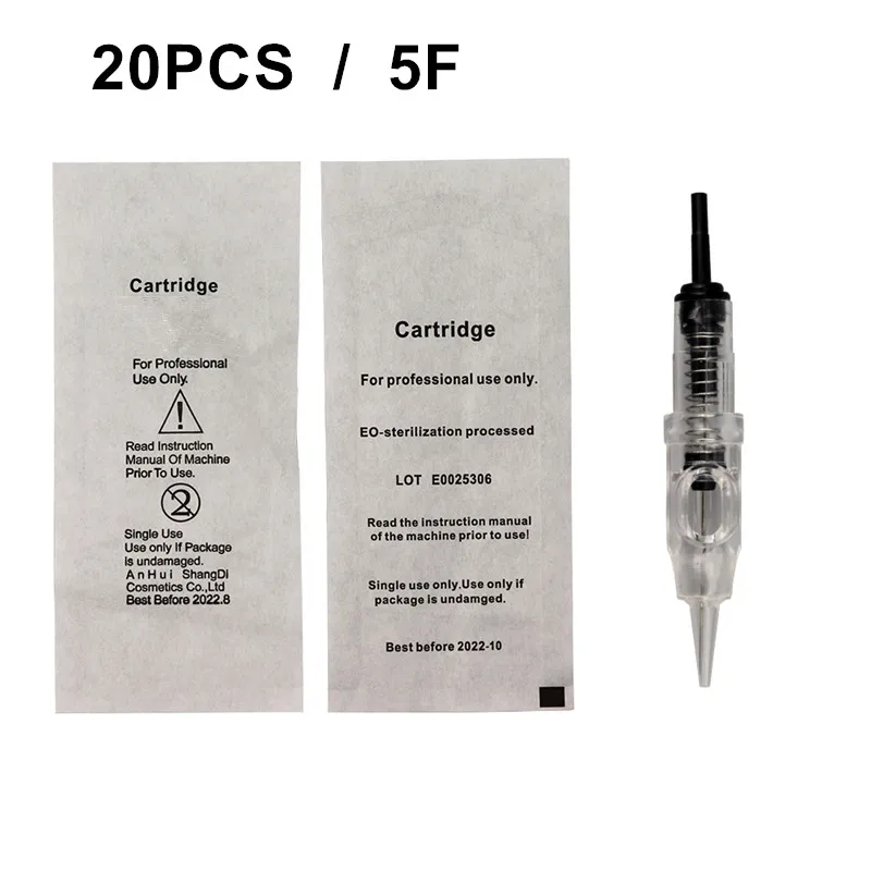 20PCS 5F Needles Новейший Премиум Швейцарский Мотор японские подшипники Перманентный макияж машина бровей роторная татуировка машина ручка Maquina De Tatuagem - Цвет: 20PCS 5F Needles