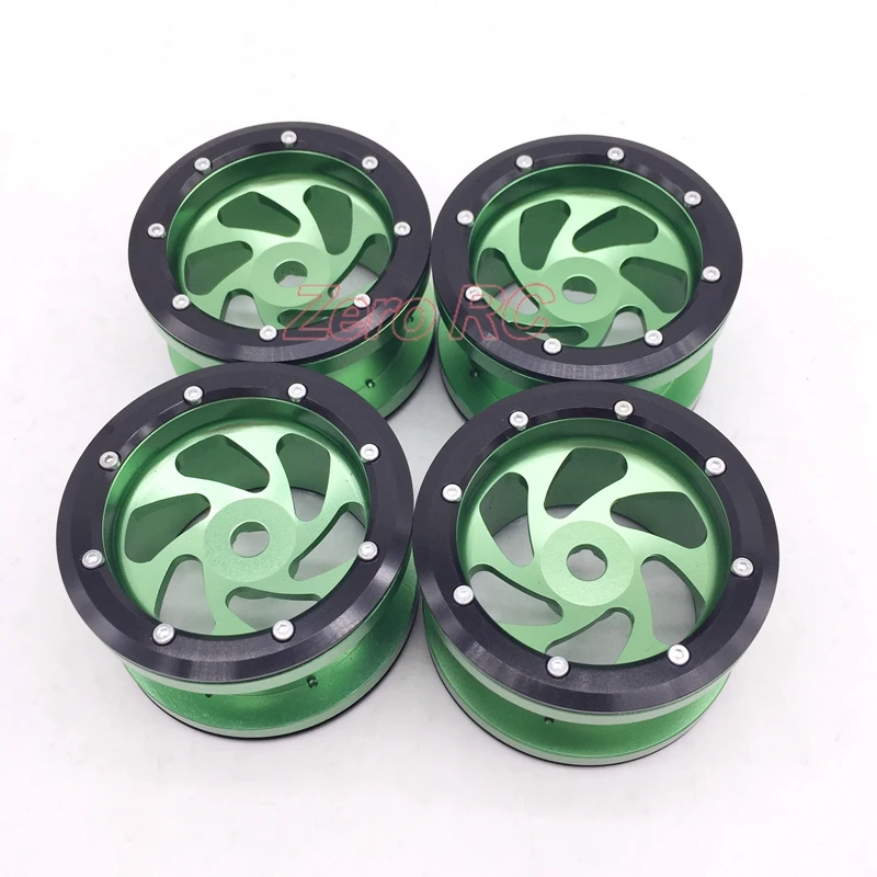 1/10 RC ROCK TRUCK AXIAL WRAITH Cyclone ALUMINUM 2 &quotдюймовые колесные диски Beadlock (зеленый) набор из 4|rim