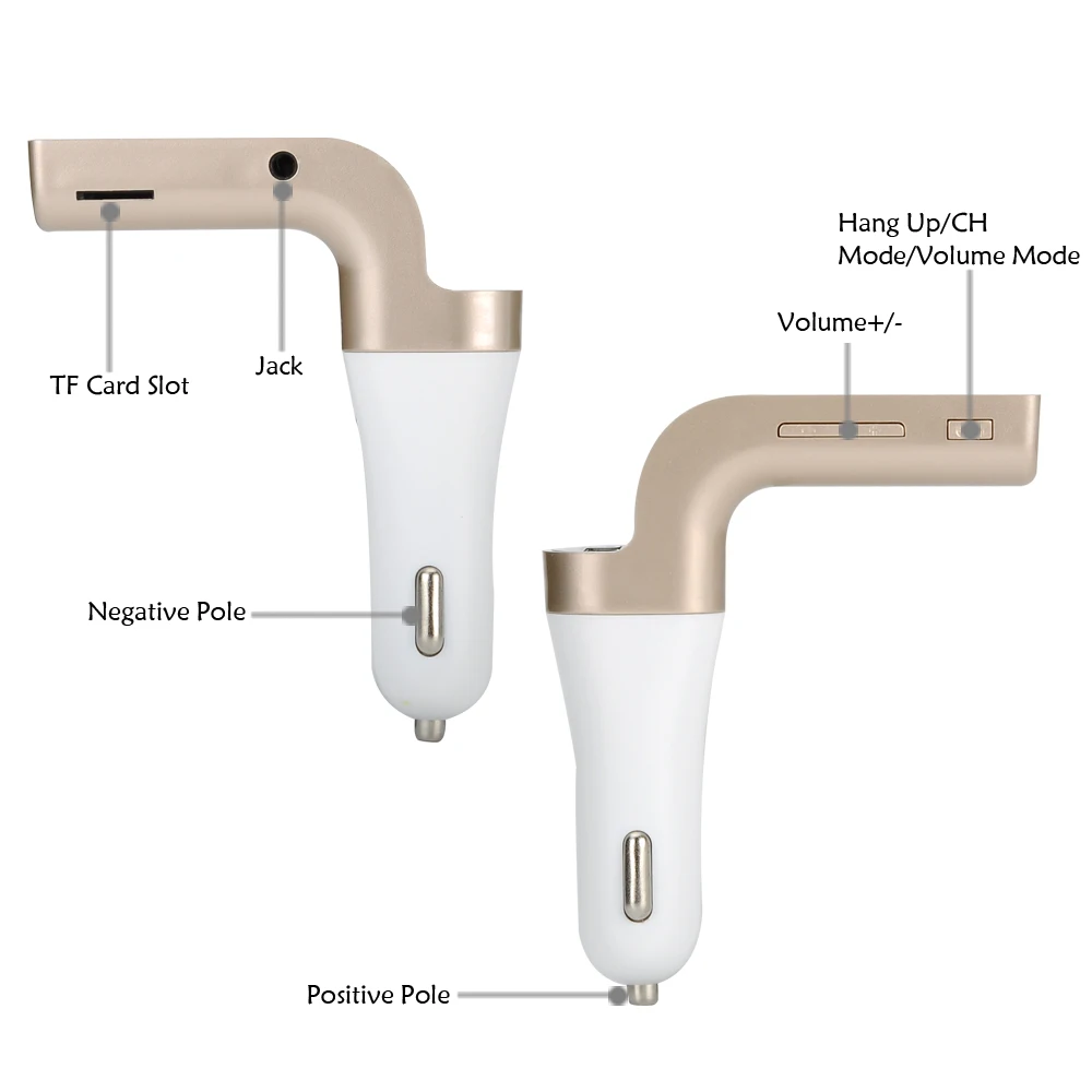 BANGWEIER Bluetooth Автомобиля FM Передатчик СВЕТОДИОДНЫЙ Дисплей EDR A2DP Снижение шума Call
