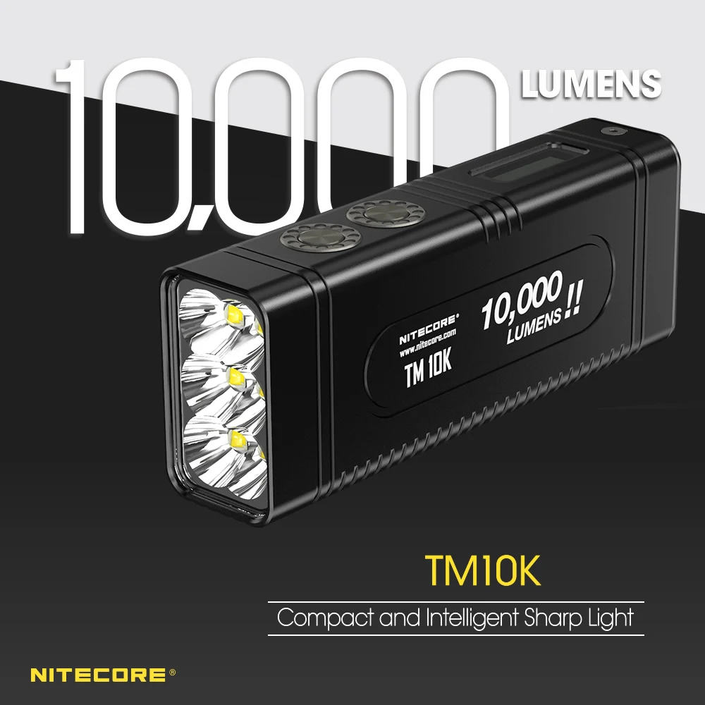 NITECORE TINI MONSTER Spotlight TM10K 10000 лм перезаряжаемый 6LED фонарик включает 4800 мАч литий-ионный аккумулятор прожектор
