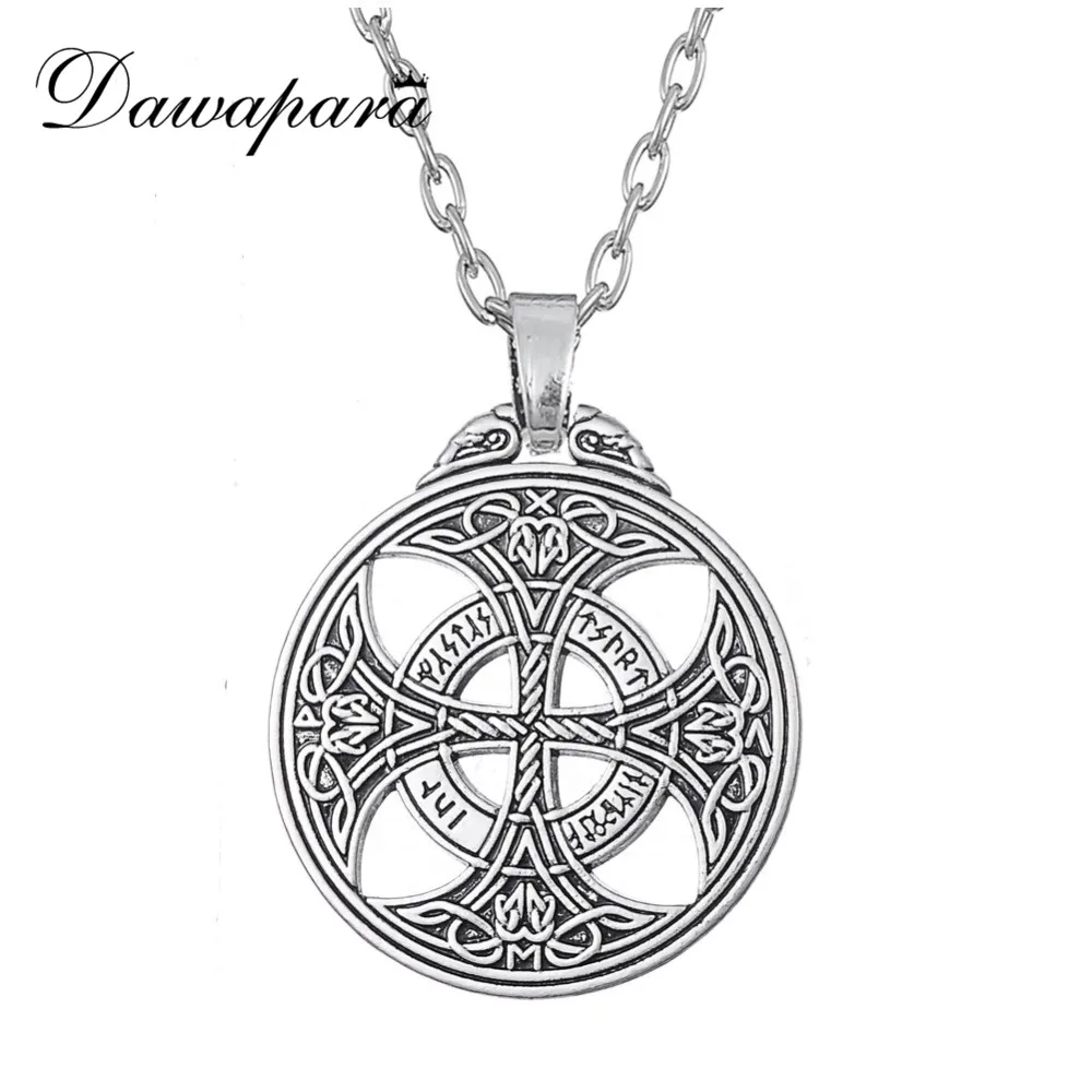 Dwapara Ирландский Узел крест Викинг норвежский руны амулет Wiccan Ожерелья Подвески