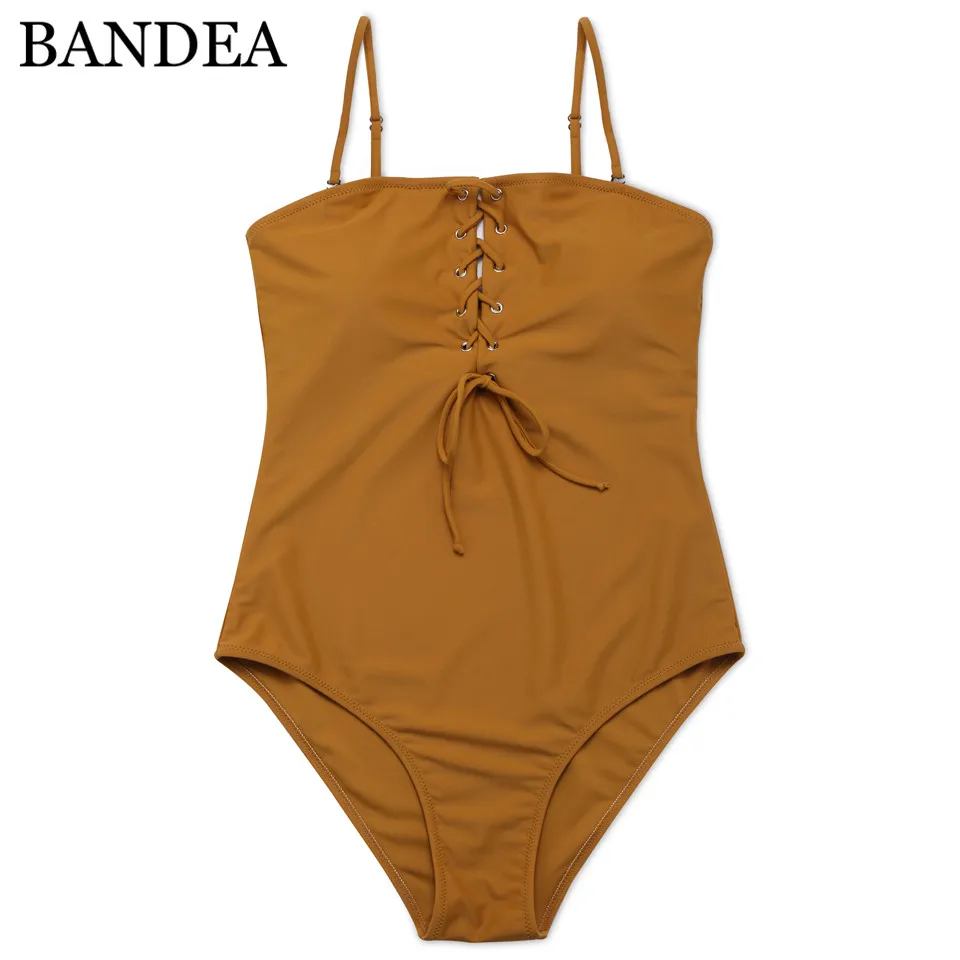 BANDEA one piece swimsuit sexy swimwear women 2017 monokini bandage bodysuit summer swmming suits beach bathing | Спорт и