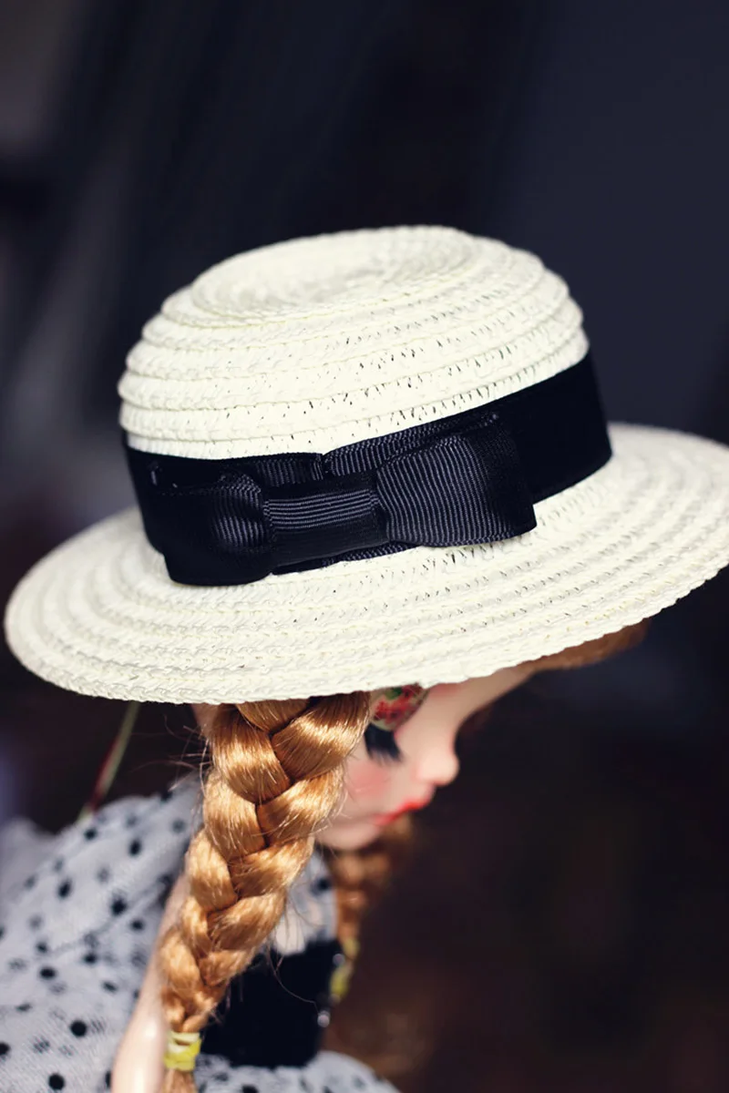 Высококачественная соломенная шляпа Bowknot для кукол Blyth 1 шт. аксессуары котелок