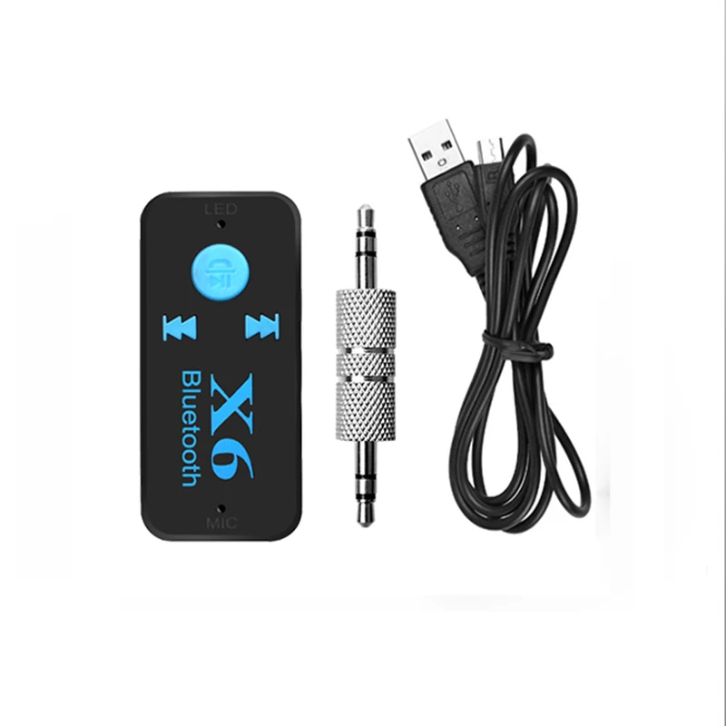 Автомобильный Bluetooth приемник X6 аудиоприемник 3 5 мм беспроводной Muisc для