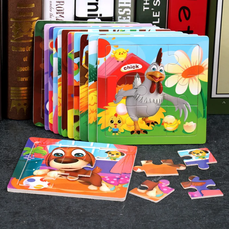 Деревянные головоломки Детский сад Дети раннего образования Интеллект 2-3-4-6 лет