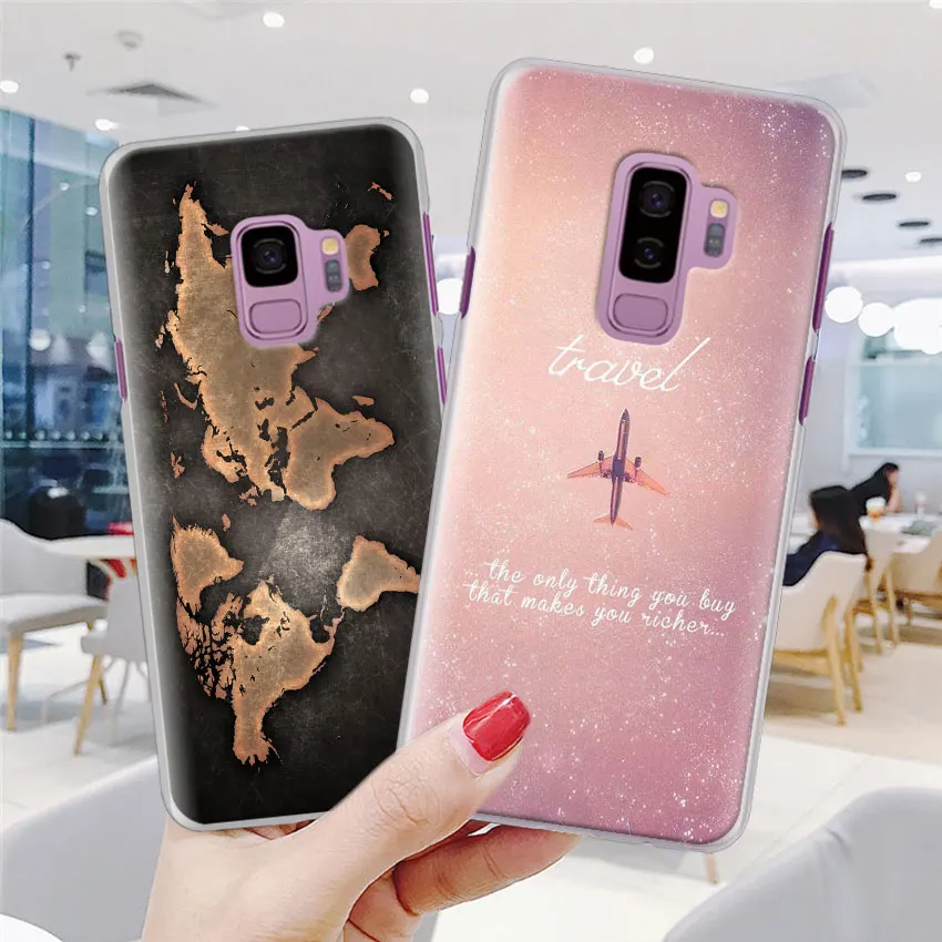 Карта мира план путешествий Чехол для телефона для samsung Galaxy S10e S10 Plus S7 S8 S9 Plus Note 8 9 10 Plus S10 Note 10 5G жесткий чехол