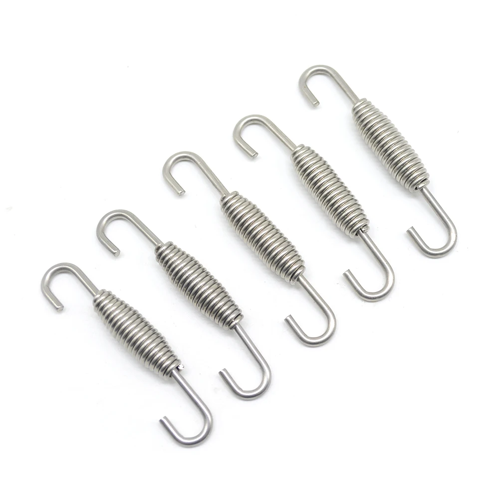 5pcs/lot Tension Spring With Hook extension For Tensile Exhaust Mid Pipe Muffler Dirt bike Enduro Off Road Moto Escape | Автомобили и