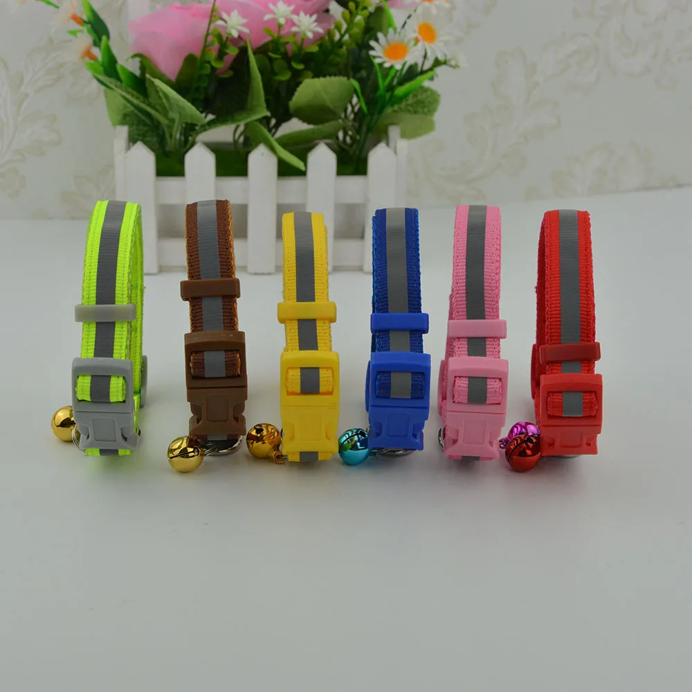 2 размера 6 цветов модный нейлоновый ошейник для собак Светоотражающий кошек и