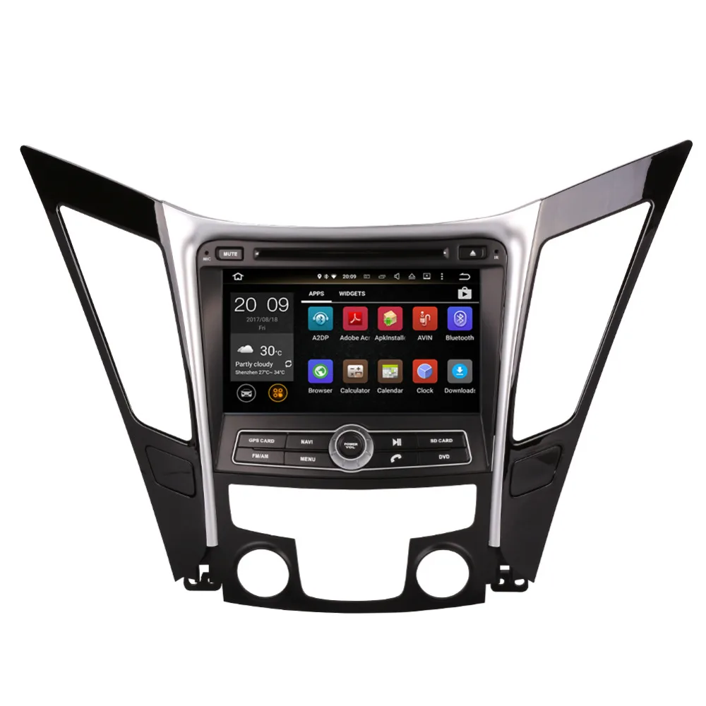 Android 8 0 Восьмиядерный 4 Гб ОЗУ автомобильный DVD плеер GPS навигация для Hyundai Sonata I40 I45