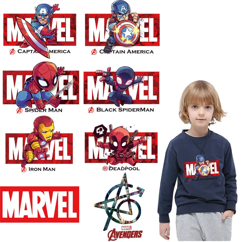 Marvel наносимые с помощью утюга наклейки Супермен железный человек патчи для одежды куртка патч Железный На передачи для футболки diy патч Супер качество