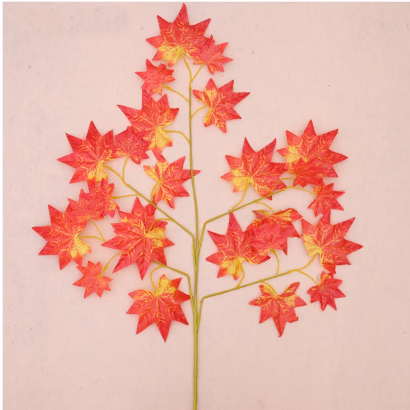 1pc/set Artificial Ficus Leaf Ginkgo Biloba Plastic Tree Branches Outdoor Handmade Leaves for Wedding Home Office