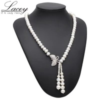 freshwater pearl beads necklace 925 silver jewelryreal pearl festival necklace women tassel jewelry butterfly