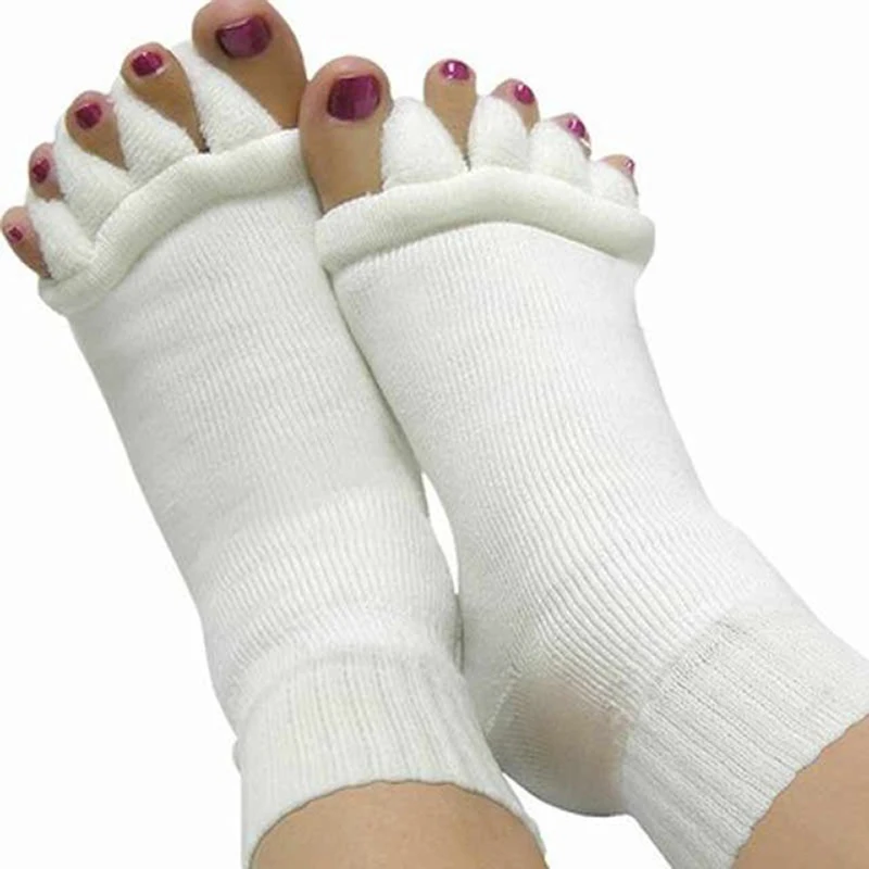 

WGAFON 1Pair Five Toe Socks Orthotics Separators For Toes Bunion Corrector Orthopedic Hallux Valgus Posture Correction Ectropion
