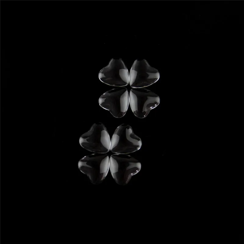 Heart 16mm 100pcs Flat Back Tranparent Clear Glass Cabochon Crystal Domed Magnifying for Diy Charm Pendant Jewelry Making | Лампы и
