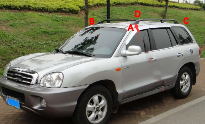 Для 2002-2006 Santa FE багажник на крышу рельс багаж Перевозчик крышка