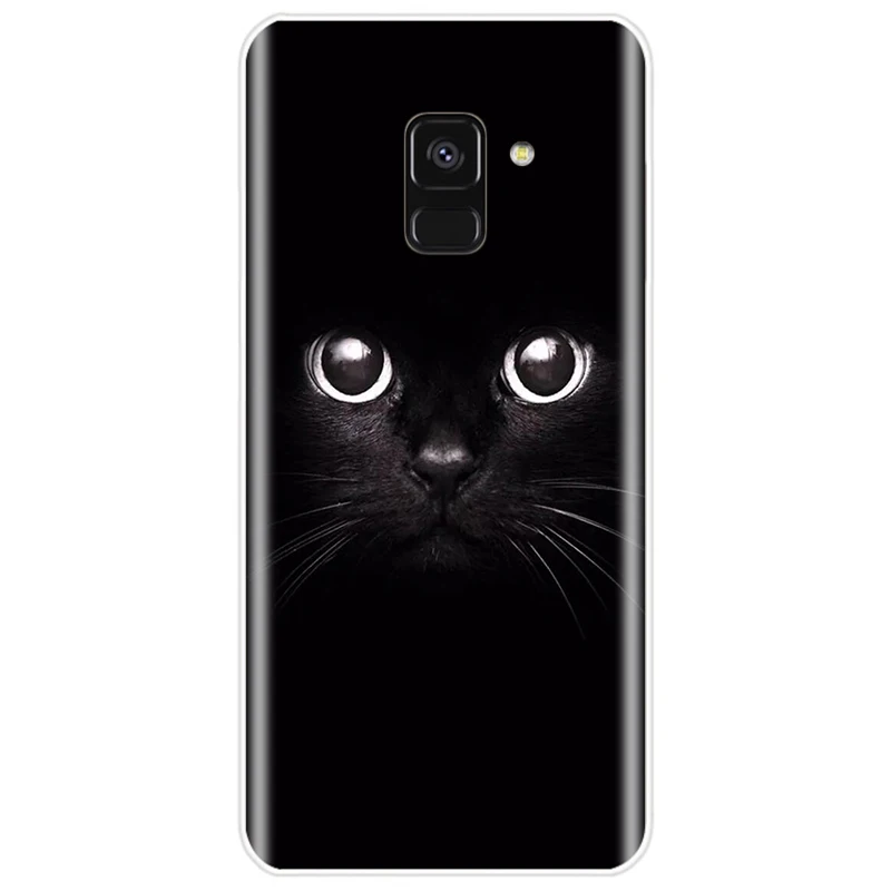 Черный чехол с кошачьим глазом для Samsung Galaxy A5 A7 A8 2015 A3 2016 2017 A9 2018 | Мобильные
