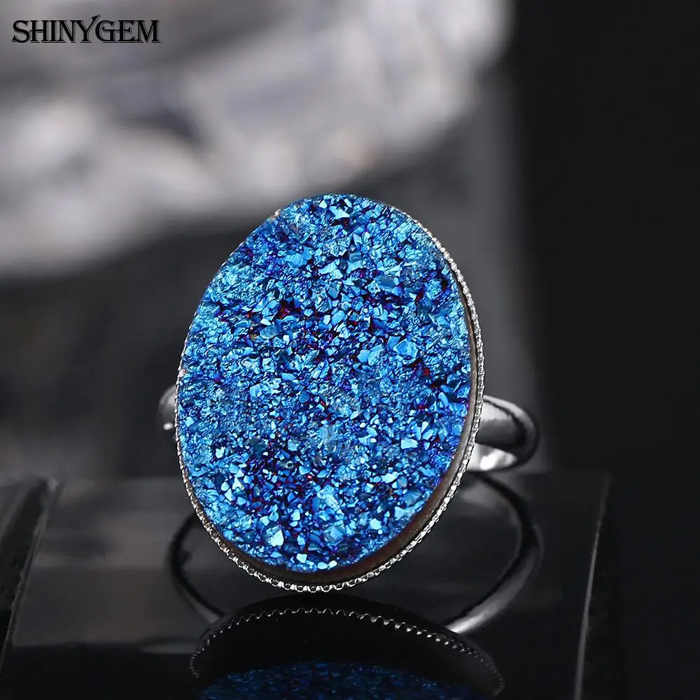 ShinyGem модное овальное кольцо с большим камнем европейский стиль винтажное