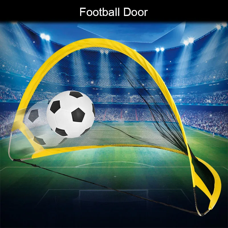 

Hot Selling 2Pcs Soccer Football Goal Net Kit Set Foldable Training Goal Net Tent Kids Indoor Outdoor Play Toys