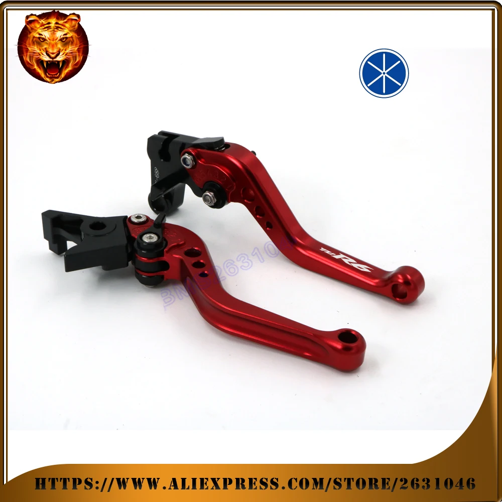 

Мотоциклетные Регулируемые тормозные рычаги сцепления для YAMAHA YZFR6 YZF R6 YZF-R6 WHIT логотип 1999 01 02 03 красный черный золотой 1999-2004