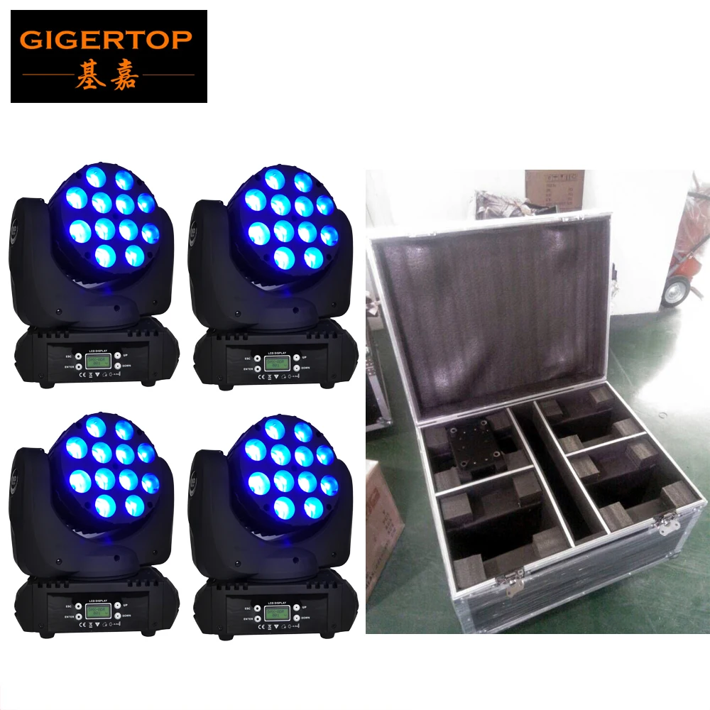 Подвижный светодиодный светильник Gigertop 12x12 Вт 15 каналов DMX вентилятор охлаждения