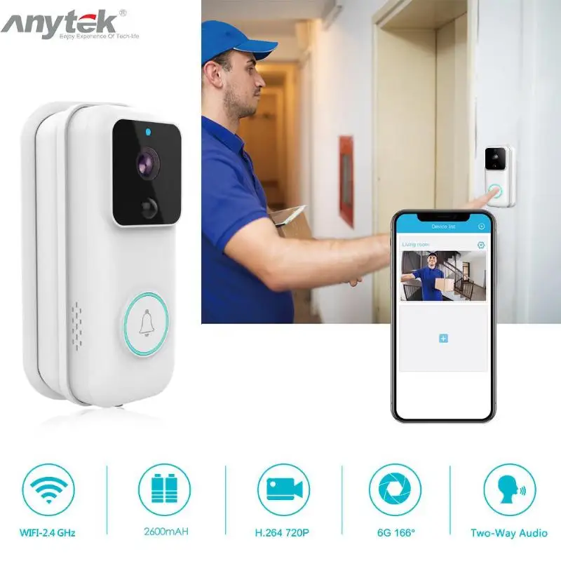 B60 дверной звонок HD 1080 P wifi беспроводной умный видео визуальный домофон IP Облачное