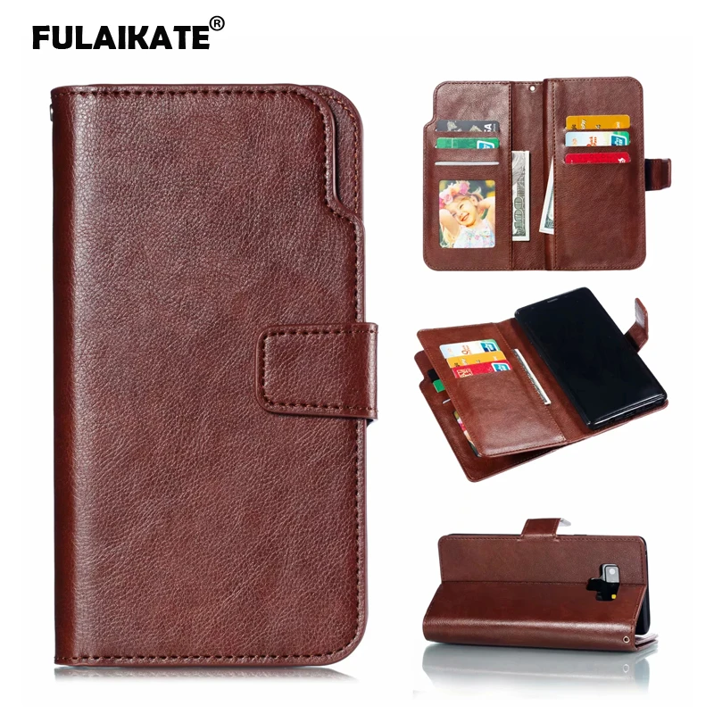 

FULAIKATE 9 Card Flip Case for Samsung Galaxy Note 9 S7 S8 S9 Plus Stand Back Cover for J310 J510 J710 A6 2018 Protective Cases