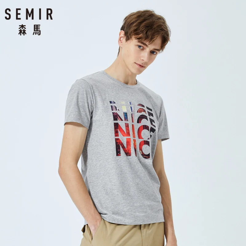 Мужская футболка с короткими рукавами SEMIR летняя брендовая круглым вырезом и