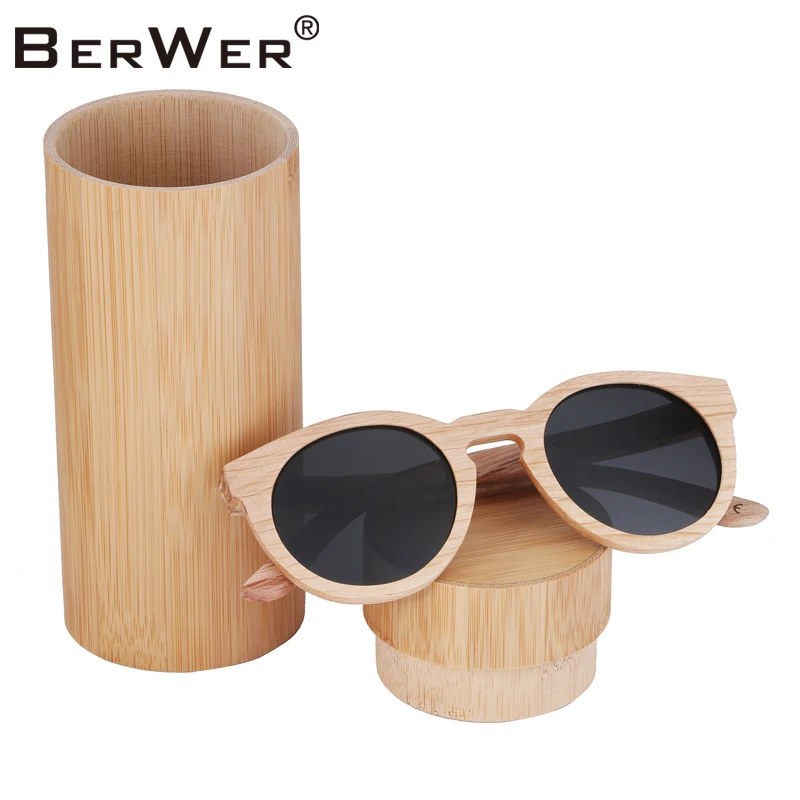 BerWer 2020 солнцезащитные очки деревянные бамбуковые женские модные зеркальные