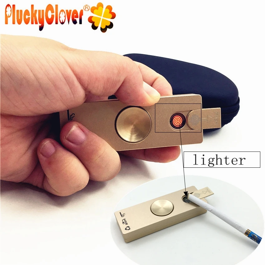 1 шт. светодиодный usb-прикуриватель зарядка Спиннер облегчение антистресс