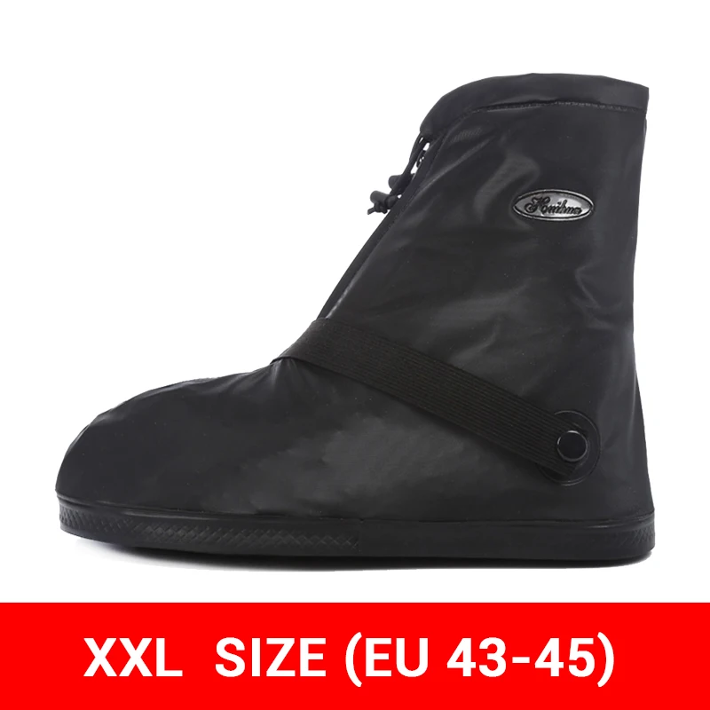 H-188-XXL-Black Мотоциклетное покрытие на обувь от дождя мотоциклетные ботинки защитные колпачки водонепроницаемые велосипедные байкерские Нескользящие непромокаемые мотоботы многоразовые - Color: H-188-XXL-Black