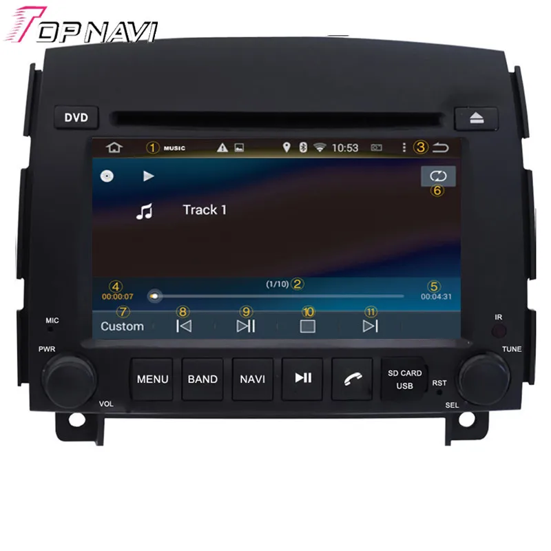 Topnavi 6 2 ''Octa Core 4 Гб RAM Android 0 Автомобильный видеоплеер Авто аудио DVD ПК для HYUNDAI