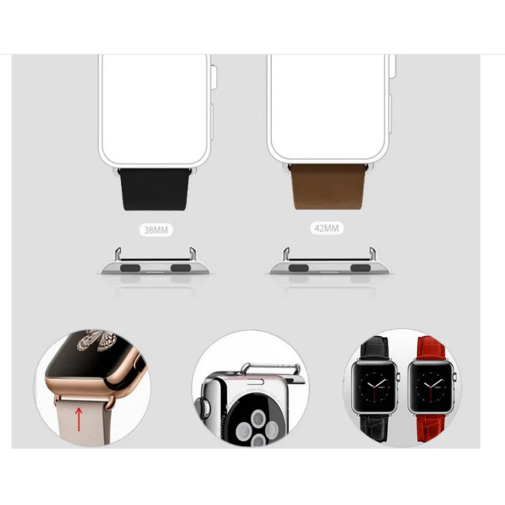 LEONIDAS пара ремешок адаптер для наручных часов Apple Watch 3 Разъем 42 мм/38 мм iwatch 3/2/1