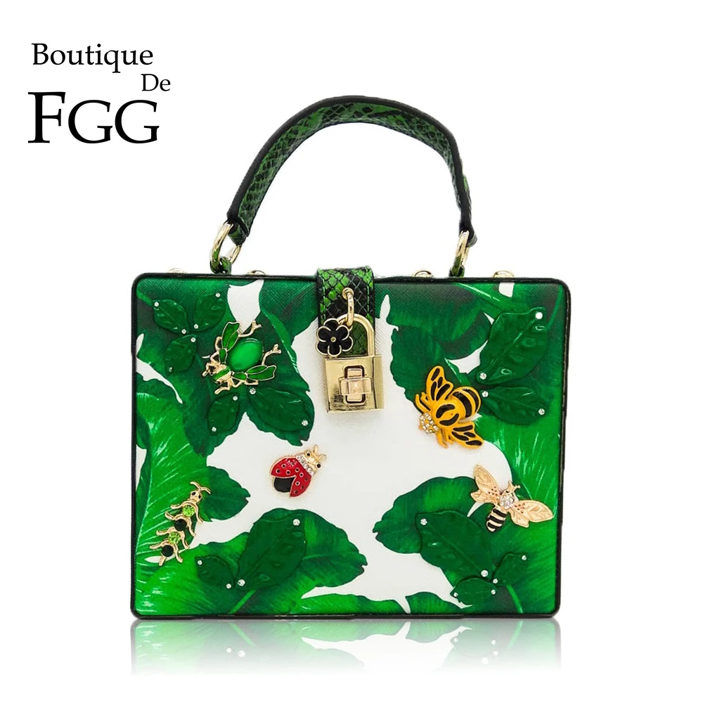 Женская сумка через плечо Boutique De FGG модная повседневная Топик с зелеными