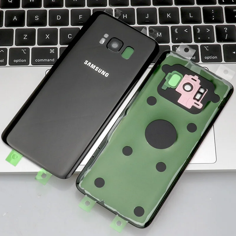 5," для SAMSUNG Galaxy S8 G950F Задняя крышка батареи задняя крышка стекло Корпус чехол Замена для SAMSUNG Galaxy S8 крышка батареи - Цвет: S8 Black