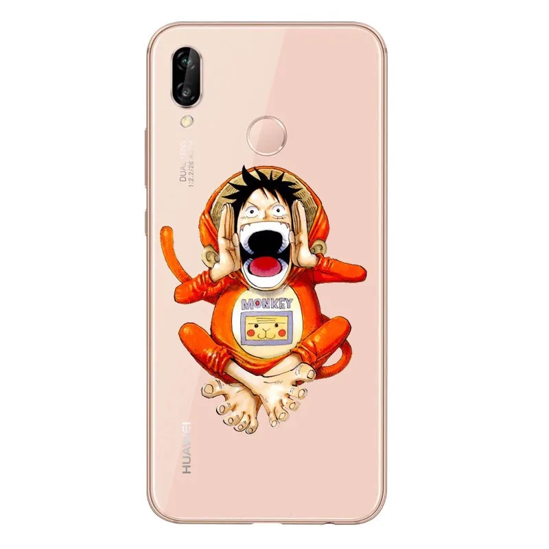 Japanese Anime Collage One Piece Luffy Series soft Clear Cover Case For Huawei P7 P8 P9 P10 P20LITE 2017 P8L | Мобильные телефоны и