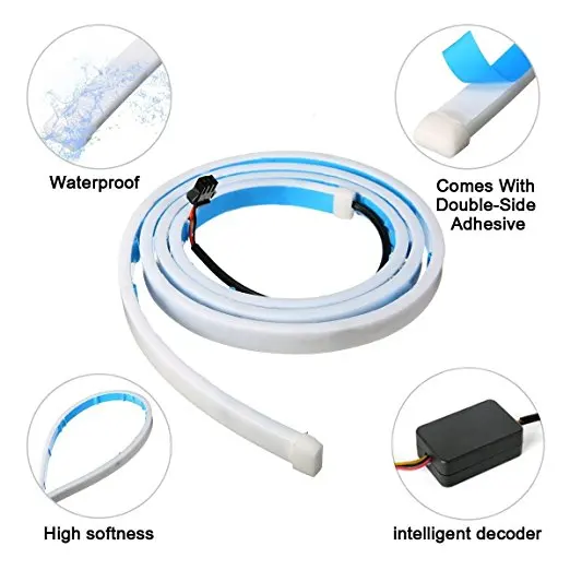 Разноцветный RGB задний фонарь динамическая ленсветильник стоп-сигнал сигнал