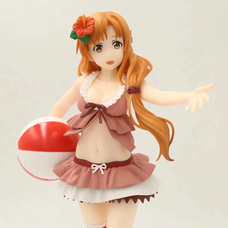 9&quot Sword Art Online SAO Anime Yuuki Asuna EXQ Bikini Beach Wave ver Boxed 23cm PVC Action Figure Collection Model Doll Toys Gift | Игрушки
