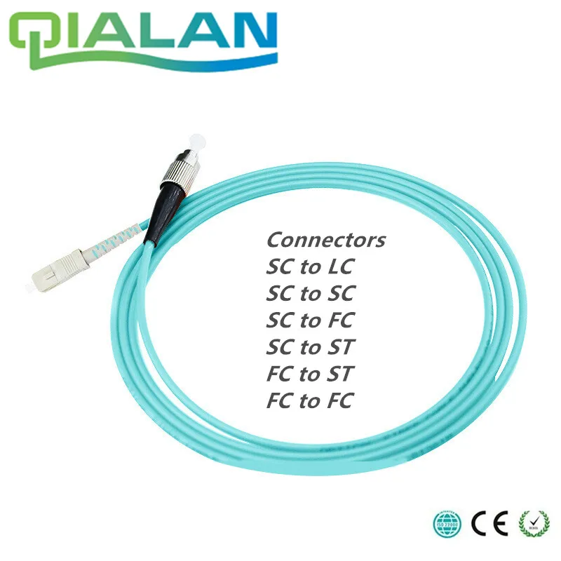 2 м LC SC FC ST UPC Simplex OM3 мультимодовый ПВХ 0 мм волоконно оптический патч кабель