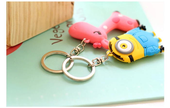 Anime Cute Cartoon Silicone Stitch Minion Key Cover For Women Keychain Ring Holder YSK035 | Украшения и аксессуары