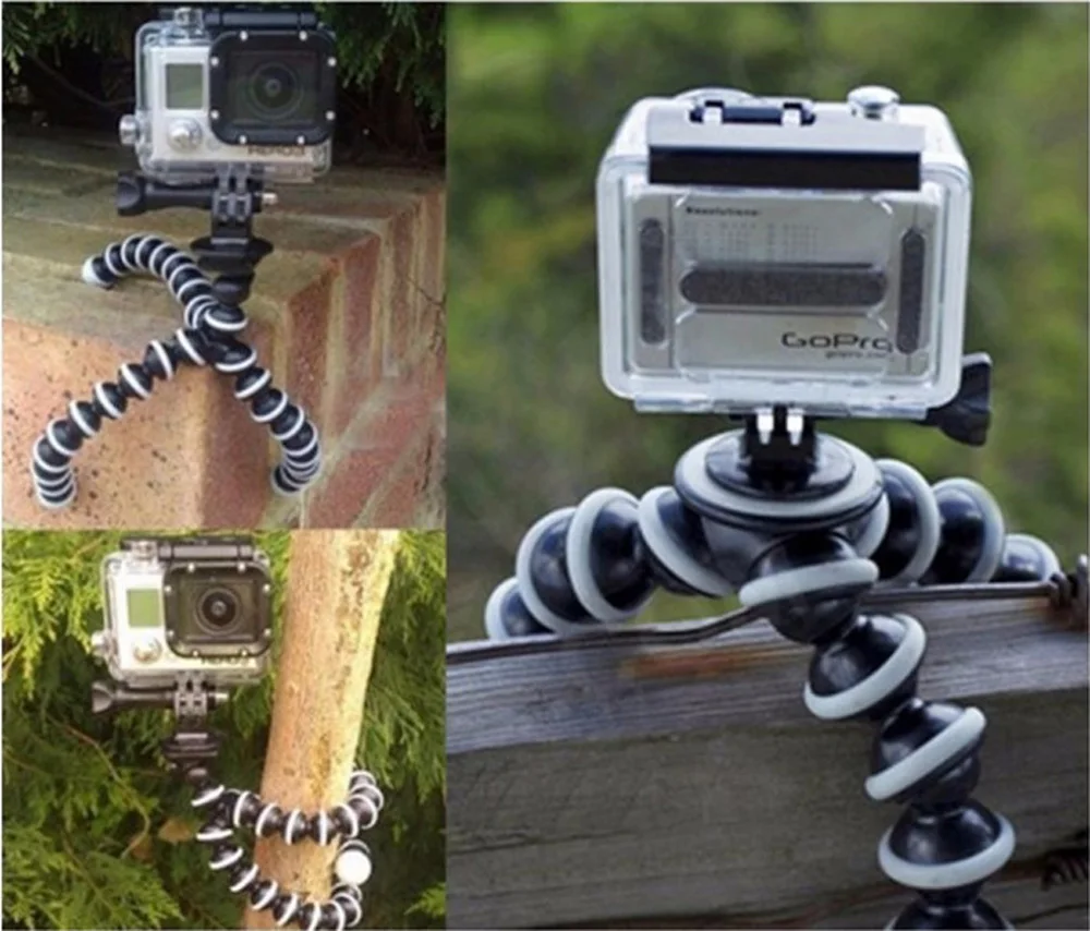 Для Gopro Средний Размер Штатив Держатель DIY Регулируемая селфи палка монопод Стенд крепление для спортивных экшн-камер Go pro Hero 3+ 4 5