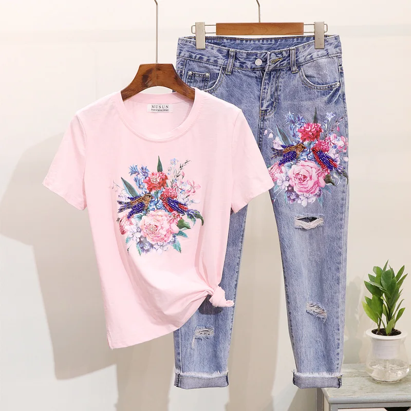 Высокое качество Для женщин комплекты из двух предметов 2019 Новое Детское