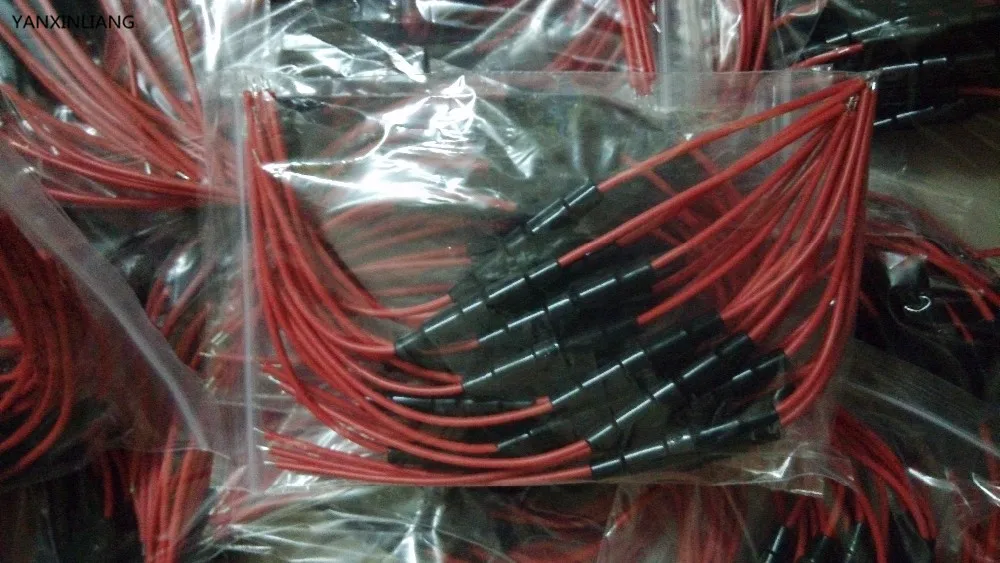 Стеклянный держатель предохранителя 5*20 мм 10 шт. тип винта 5x20мм с 22 AWG проводной