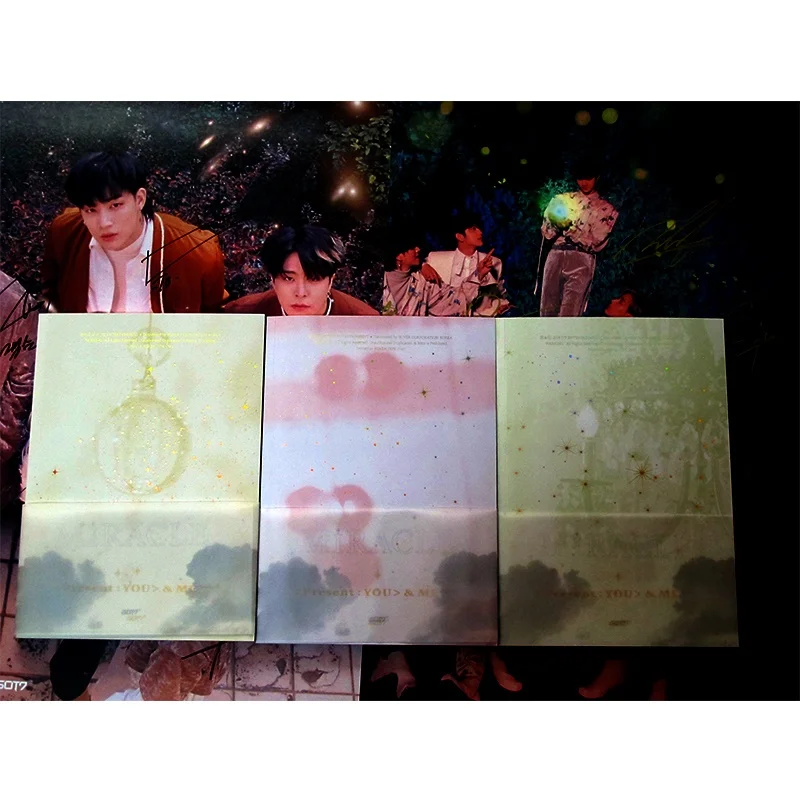 Подпись GOT7 получил 7 autographed 3rd альбом подарок: YOU & ME Edition CD + photobook 122018|Открытки и