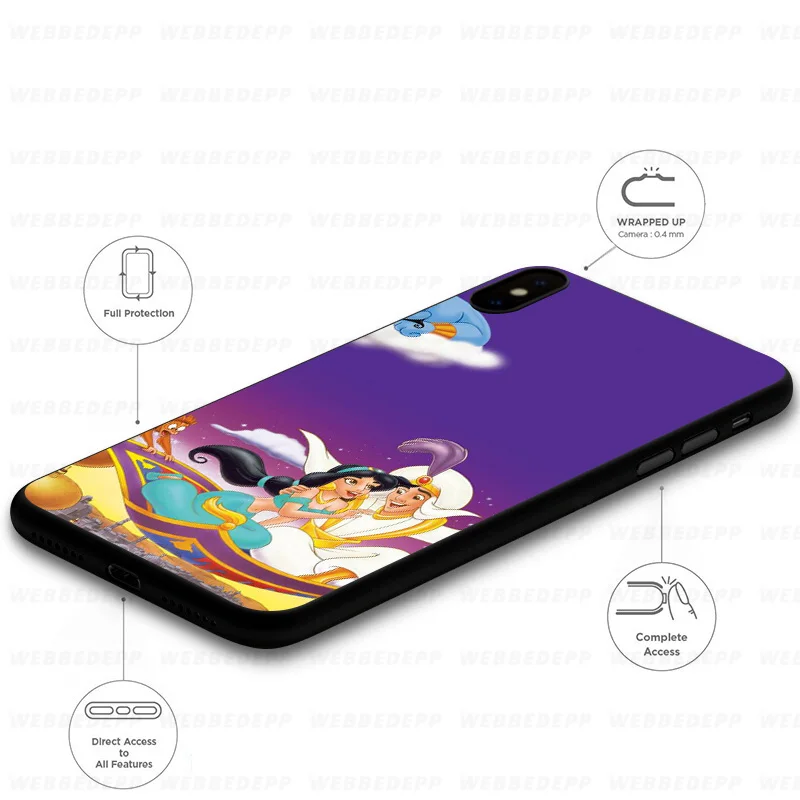 WEBBEDEPP Aladdin and Jasmine Soft Case for Huawei Mate Honor 20 6A 7A 7C 7X 8 9 9X 10 View Lite Pro 30 |