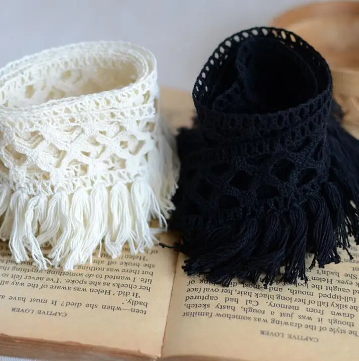 2 метра Лучшая цена хлопок бахрома кружево отделка шитье материал аксессуары