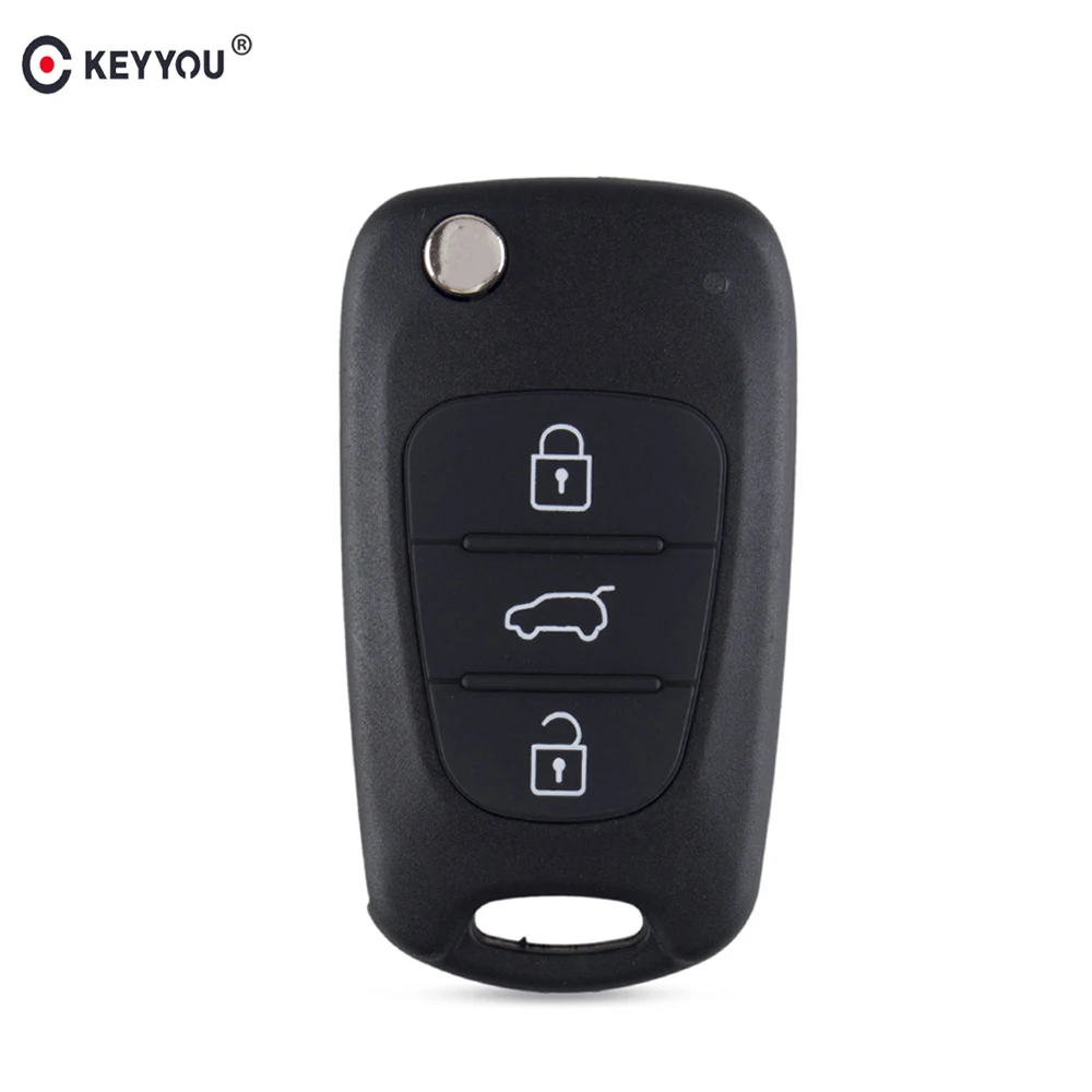 KEYYOU новый ключ с откидной крышкой для Kia K2 K5 Sorento Sportage 3 кнопки складной