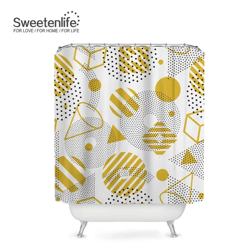 SL0369 Sweetenlife 180x200 см занавески для душа s полиэстер ткань занавески для ванной комнаты многоцветный Водонепроницаемый занавес с 12 крючками - Цвет: SL0369
